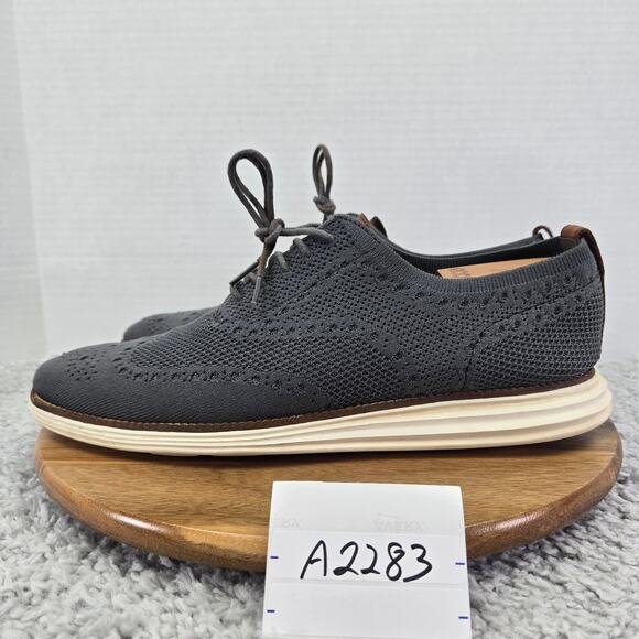 Cole Haan Men 11.5 Original Grand Gray Stitchlite Business Casual Wingtip Oxford main image 5